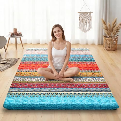 SCHNAUZER HOME Japanese Floor Mattress Futon Mattress Full 3.5" Thick Boho by SchnauzerHome