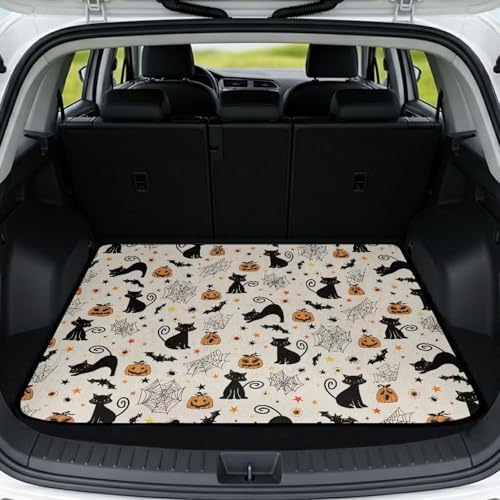 Halloween Cat Car Trunk Mat Universal Fit 29"x39" by Mintulipy