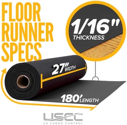 US Cargo Control 27 Inch x 180 Feet Neoprene Floor Runner, Large Reusable Floor - Image 2