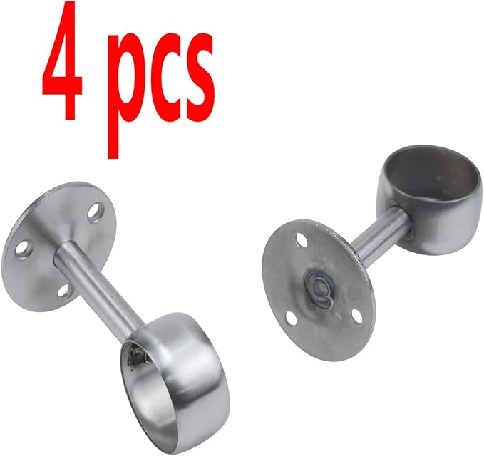 Antrader 4-Pack Stainless Steel 1.26 Inch Dia. Wardrobe Closet Rod Supports | - Image 7