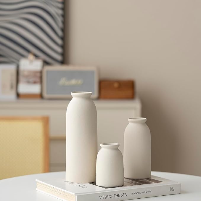 Ceramic Vase Set-3, Small Flower Vases - Image 9