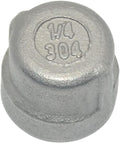 1/4" 0.25" Cap, NPT Female Threaded Cast Pipe Fitting, Stainless Steel 304 by Megairon