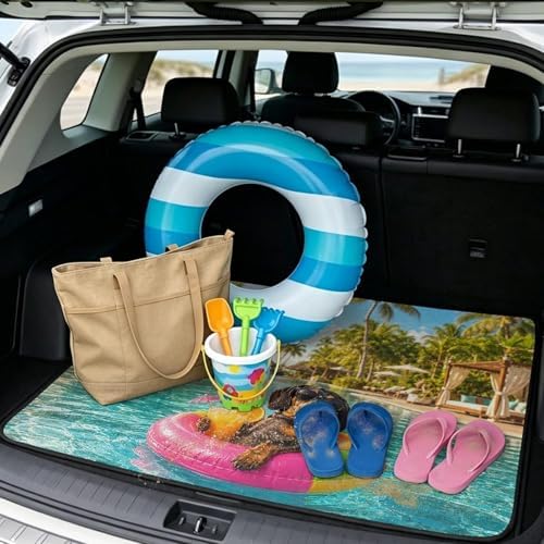 ELEQIN Funny Dachshund Car Trunk Mat Cargo Liner - Image 2