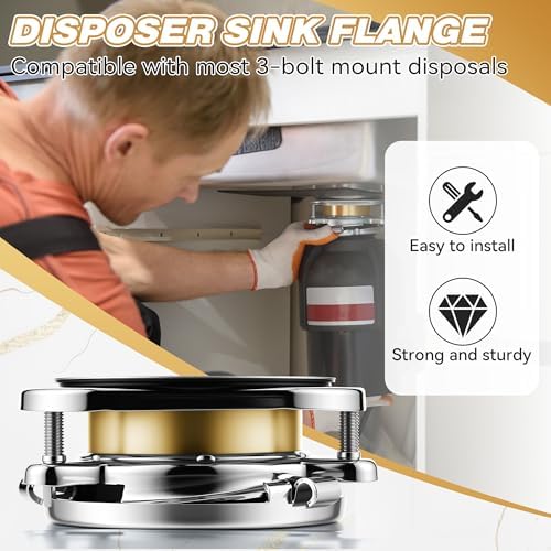 Garbage Disposal Flange Kit, Fit 3 1/2" Sink Drain Hole - Image 3