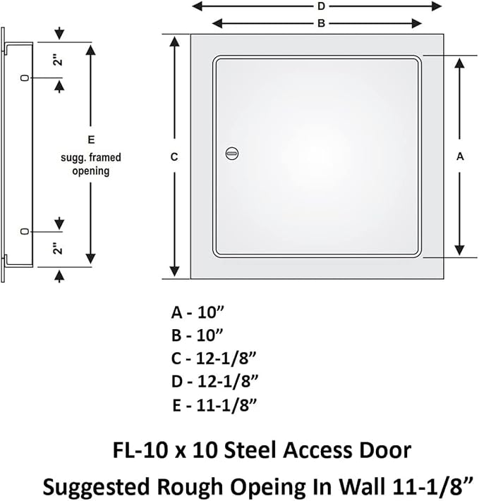 Premier Flush Access Panel, FL-1000 Series, Screwdriver Latch - Image 3