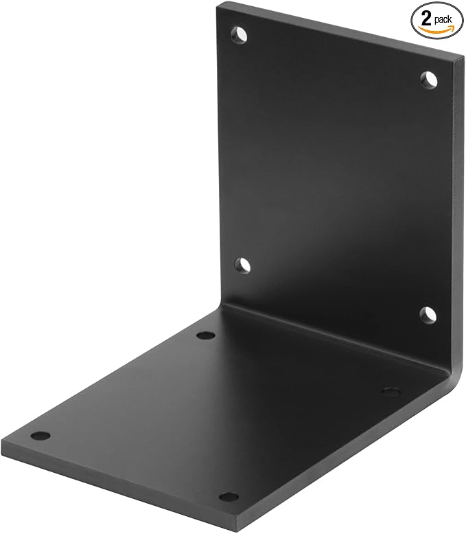 2 PCS Heavy Duty Steel L Angle Bracket by eoere
