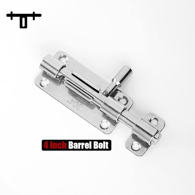 JQK Door Security Slide Latch Lock Barrel Bolt, 304 Stainless Steel Sliding - Image 4