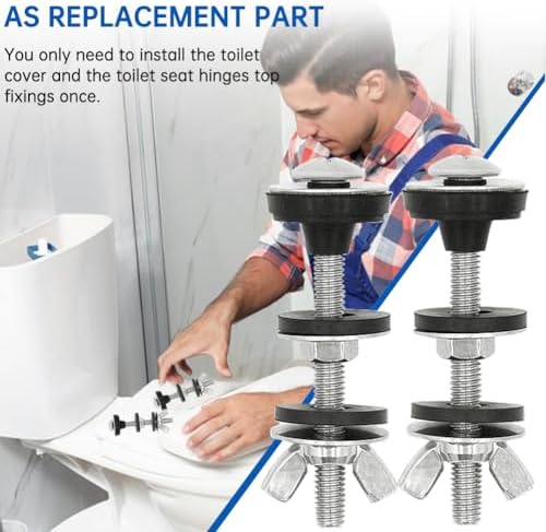 2Pcs Toilet Tank to Bowl Bolts Kit, Universal Waterproof Toilet Bolts, Heavy - Image 3