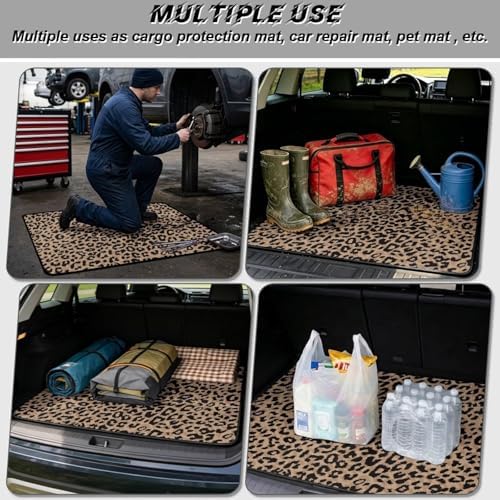 ELEQIN Cheetah Print, Car Cargo Liner, All Weather Heavy Duty Trunk Mat - Image 3