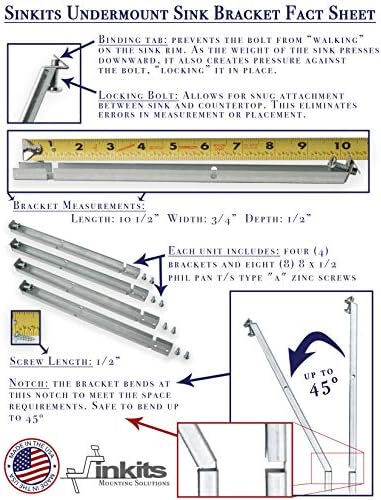 Sinkit's Brand Sink Bracket for Quick and Easy Sink installation or Sink Repair - Image 2