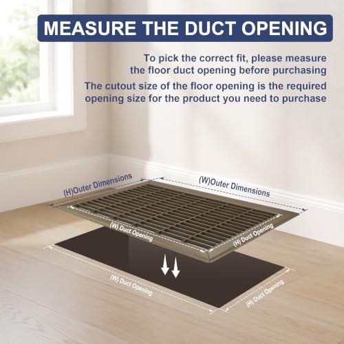 20x14 Floor Return Air Grille Fit 14x20 20x14 Duct Opening, Floor Vent Cover - Image 2
