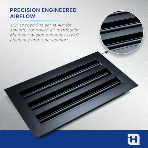 Fits 10x6 Duct Opening, Modern AC Vent Cover, Linear Slot Diffuser - Image 5