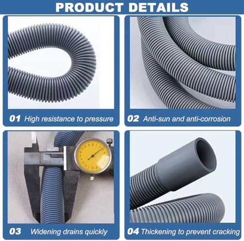 Washing Machine Drain Hose, Universal Flexible Washer Drain Hose Kit Compatible - Image 4