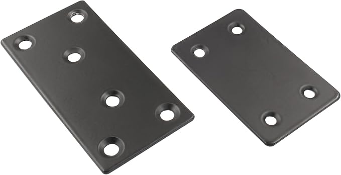 Bonsicoky 8 Pcs Flat Straight Brace Brackets, 3.15"x1.5" + 2.4"x1.5" | Fixing - Image 3