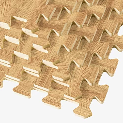 Forest Floor 3/8 Inch Thick Printed Foam Tiles, Premium Wood Grain Interlocking - Image 7