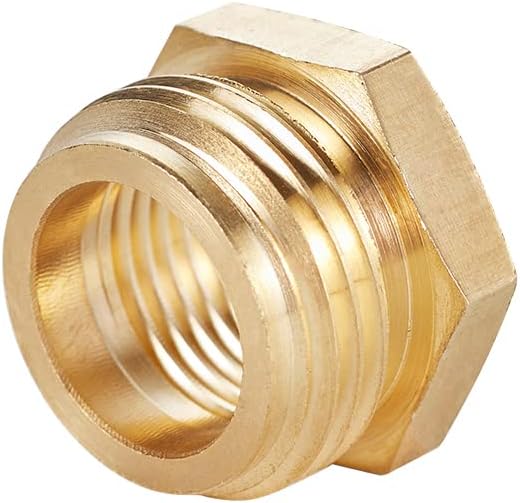 Brass Garden Hose Adapter, 3/4”GHT Male x 1/2”NPT Female Connector, GHT to NPT - Image 5