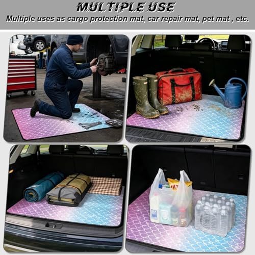 Mermaid Scale Universal Car Trunk Mat, Waterproof Cargo Liner - Image 3