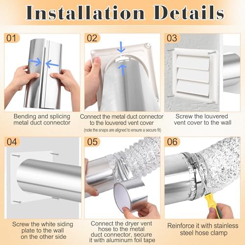 4 Inch Dryer Vent Kit Through Wall - Image 6