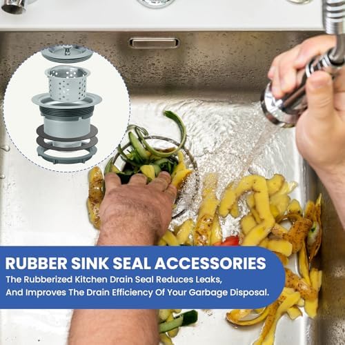 6 Pcs Kitchen Sink Drain Garbage Disposal Gasket, Putty-Free Rubber - Image 5