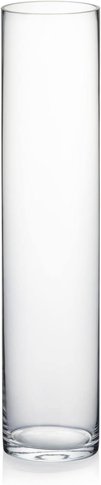 WGVI Quality Thick Weighted Tall Clear Cylinder Glass Vases, Flower Arrangement by WGVInternational-OpusGlassware
