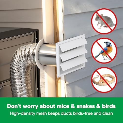 6 Inch Outdoor Dryer Vent Cover Louvered - Image 4