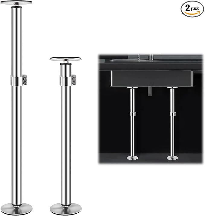 Undermount Sink Brackets, Stainless Steel, 2 Pack by Snowtaros