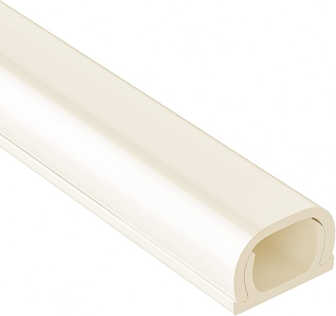 Yecaye 128in Mini Cord Hider, On-Wall Cord Cover, W0.5in H0.31in, Cable by Yecaye