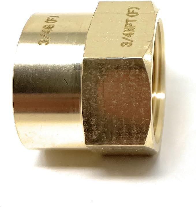 Cascada 3/4" G Thread Female to 3/4" NPT Thread Female Pipe Fitting Adapter - Image 3