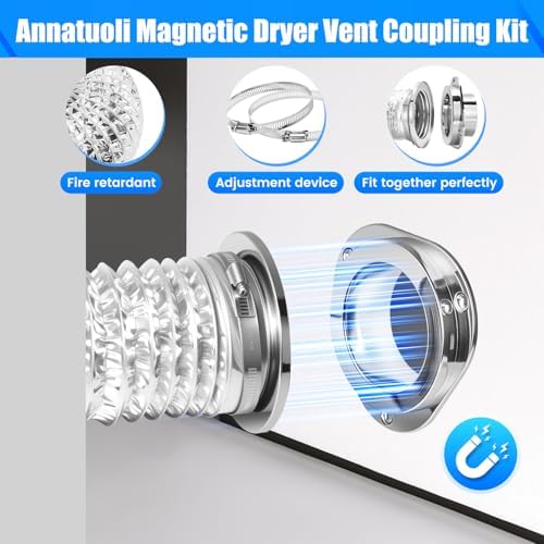 DV180 Magnetic Dryer Vent Kit, Airtight Seal Magntic Drver Vent Connector Kit - Image 2