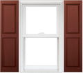 Homeside Raised Panel Vinyl Shutter 1 Pair 14-1/2in. x 75in. 044 Cranberry by Polaris