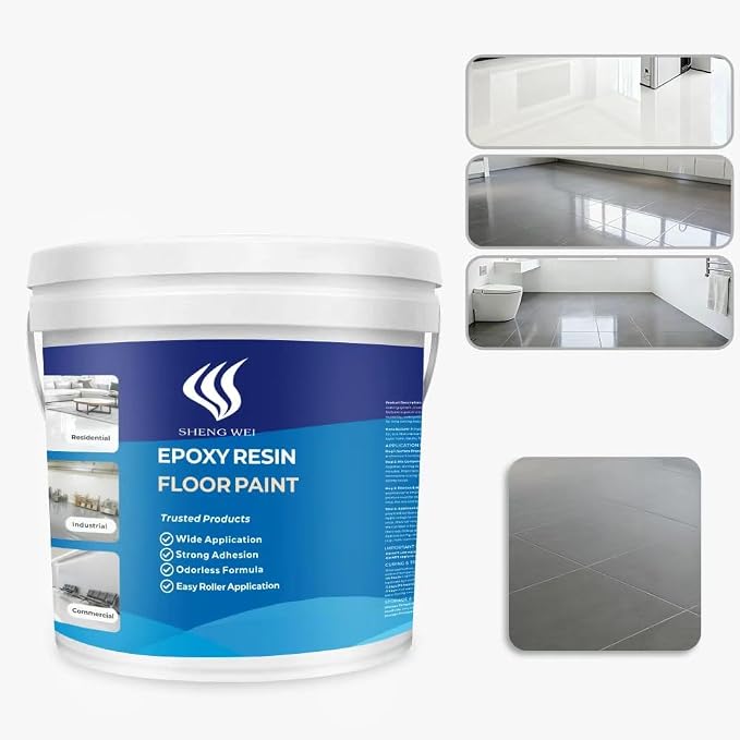Floor Paint, Indoor Epoxy Floor Coating, 1 Gallon, Household Tile Color by SHENGWEI