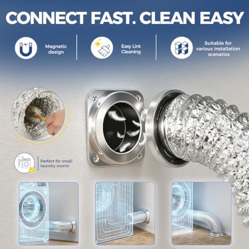 ALORAIR Magnetic Dryer Vent Connector Kit DV180, 4-Inch Quick Connect - Image 3