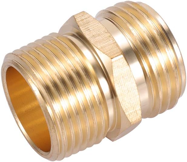 3/4" GHT Male to 3/4" NPT Male Connector, Brass Garden Hose Fitting 2pcs - Image 5
