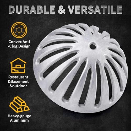 Aluminum Floor Drain Cover, Heavy Duty Dome Cover 5-1/2" - Image 2