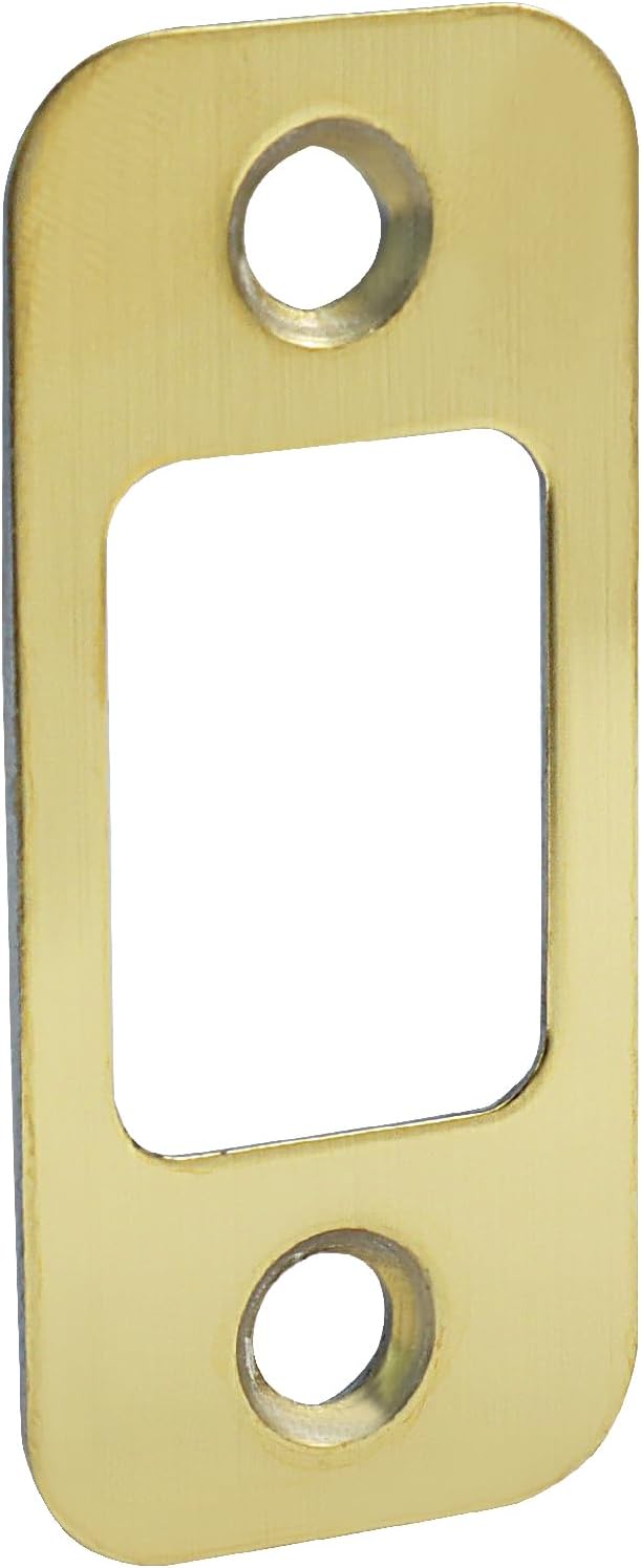 1 Pcs Gold Deadbolt Strike Plate, Door Latch Strike Plate, Silent Strike Plate - Image 2