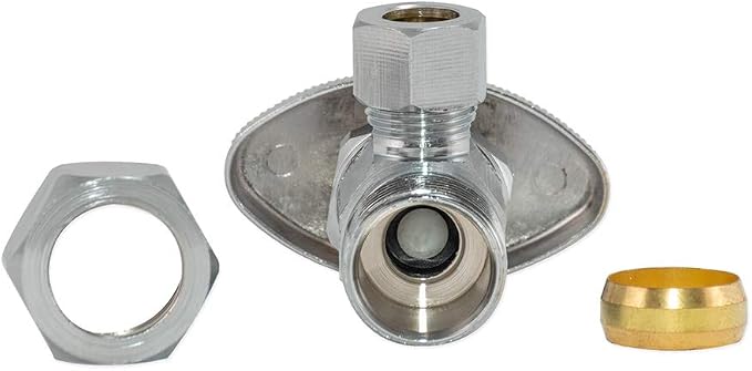 Eastman 3/8 Inch OD Compression x 5/8 Inch OD Compression Multi-Turn Angle Stop - Image 3