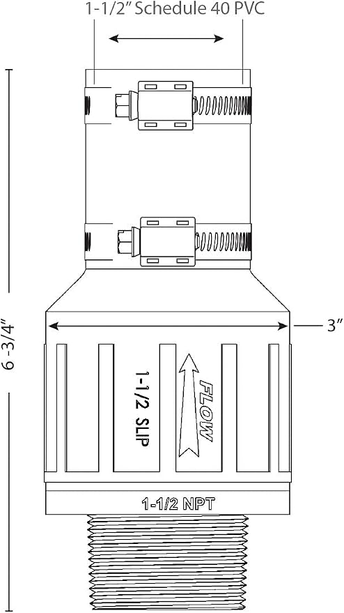Threaded Quiet Sump Pump Check Valve - Image 3