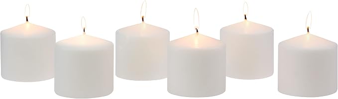 Stonebriar Unscented White Tall Pillar Candles, 18 Hour Burning Candle Pillars - Image 4