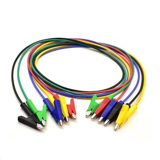 zhenyu 5Pcs 14 Gauge Jumper Wires Alligator Clips Heavy Duty Silicone Test Leads by zhenyu