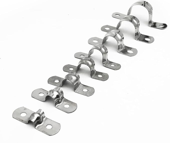 142 Pcs Pipe Strap Clamp Assortment Kit, 304 Stainless Steel 2 Holes Rigid Pipe - Image 7
