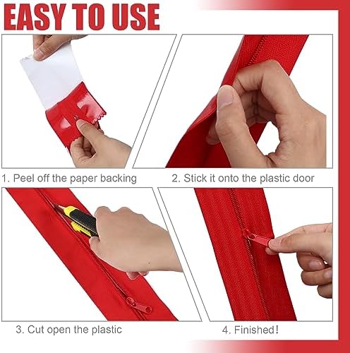 Tigeen 1 Roll Heavy Duty Zipper Door Dust Barriers 7 ft x 13 Inch - Image 7