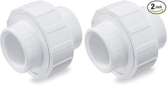 NDS WU-1000-S PVC Pipe Fitting, 1-Inch Slip Union, Schedule 40, EPDM O-ring by NDS-WaterManagement
