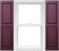 Homeside Raised Panel Vinyl Shutter 1 Pair 14-1/2in. x 51in. 090 Bordeaux by Polaris