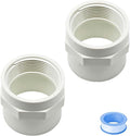 2PCS 2 Inch PVC Coupling Fittings White Socket to Female Thread PVC Pipe by HayEastdor