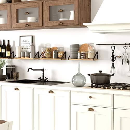 Wallniture Ponza Floating Shelves Wall Mounted Set of 4, Wall Shelves - Image 2