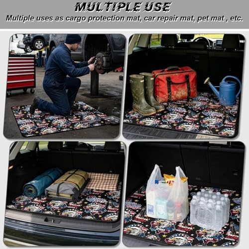 ELEQIN 250th Birthday American Car Cargo Liner Non Slip Backing Cargo Mat Rear - Image 3