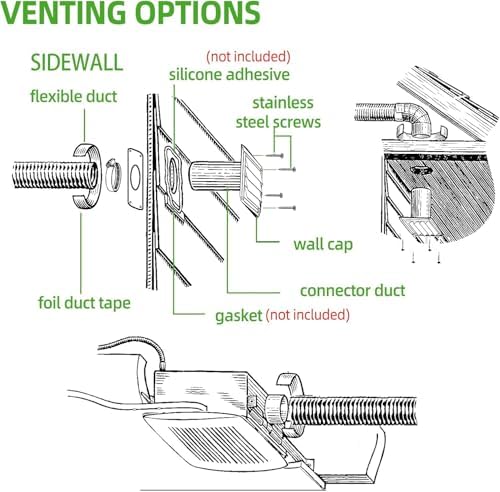 4 Inch Dryer Vent Kit with Hose/Duct Connector/Wall Plate, 9ps Duct Vent Kit - Image 5
