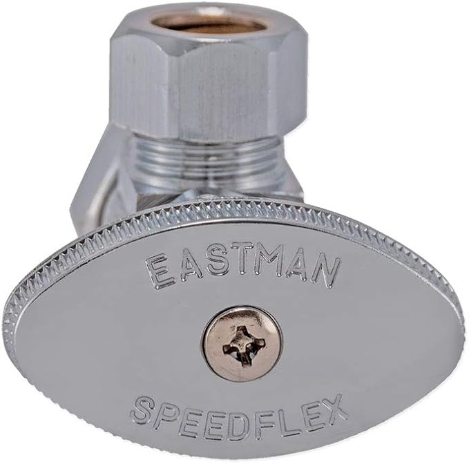 Eastman 1/2 Inch OD Compression x 5/8 Inch OD Compression Multi-Turn Angle Stop - Image 6