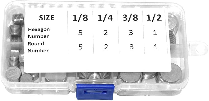 Joywayus Stainless Steel Pipe Plug Inter&Outer Hex Thread Pipe Fitting - Image 7