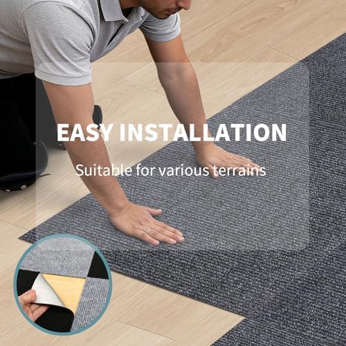 24 * 24in Peel and Stick Carpet Tiles, Self Adhesive Floor Squares - Image 6